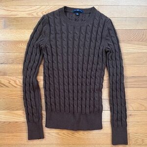 Gap Brown Cable Knit Sweater